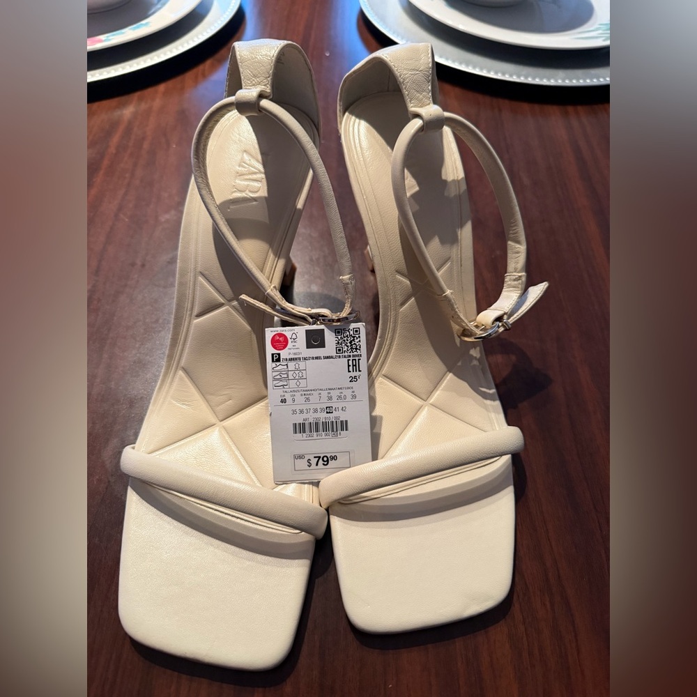 Zara Cream Women's Heels
